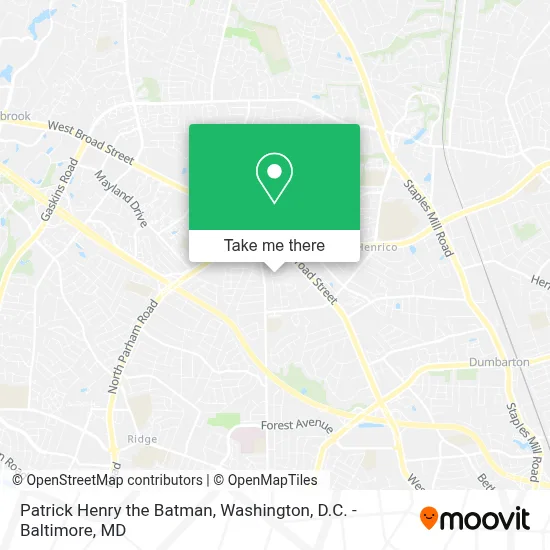 Patrick Henry the Batman map