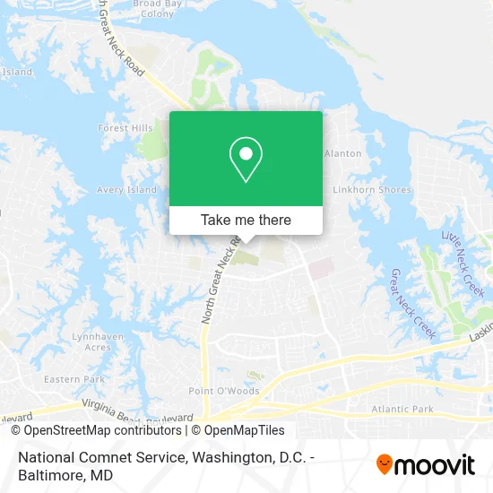 National Comnet Service map