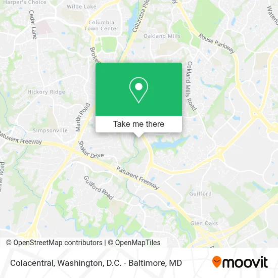 Colacentral map