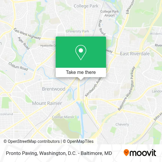 Pronto Paving map