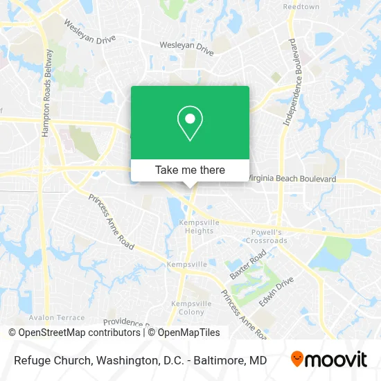 Refuge Church map