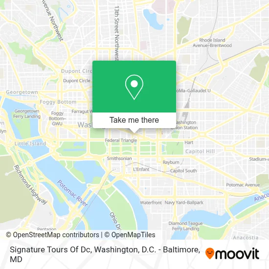 Signature Tours Of Dc map