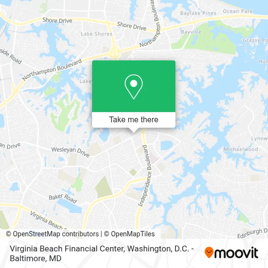Virginia Beach Financial Center map