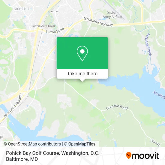 Pohick Bay Golf Course map