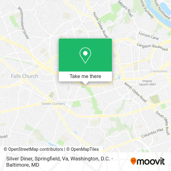 Silver Diner, Springfield, Va map