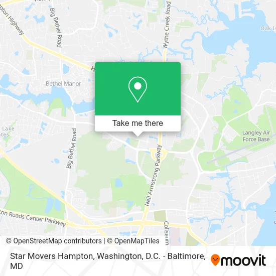 Star Movers Hampton map