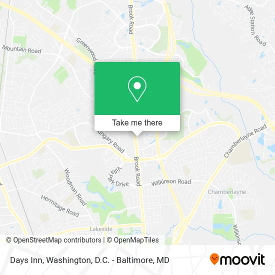Days Inn map
