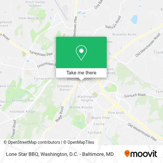 Lone Star Bbq map