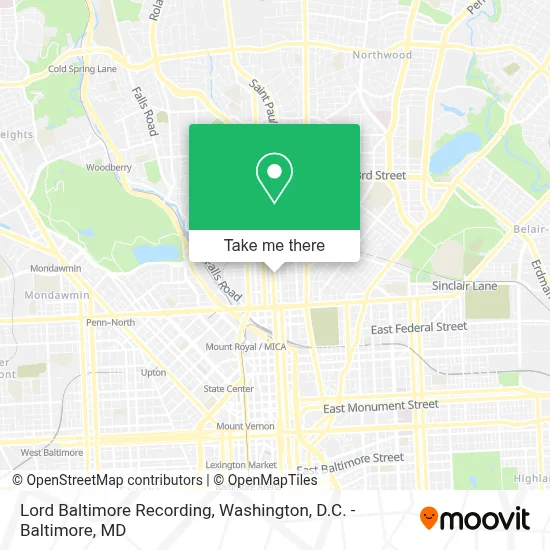 Lord Baltimore Recording map