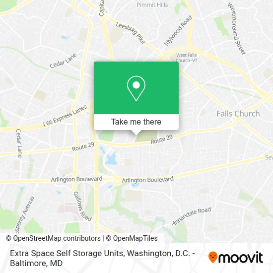 Extra Space Self Storage Units map