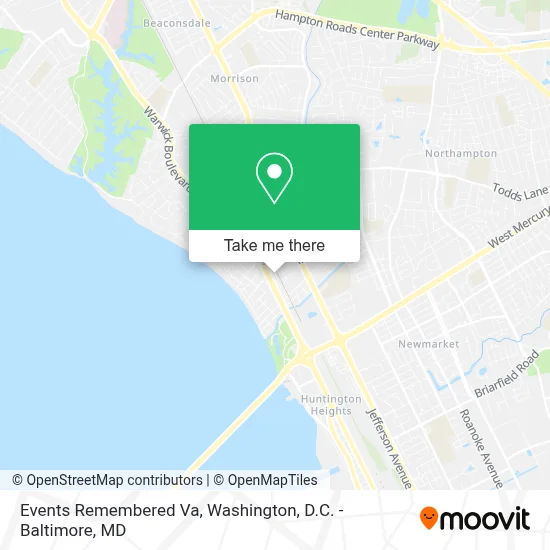 Events Remembered Va map