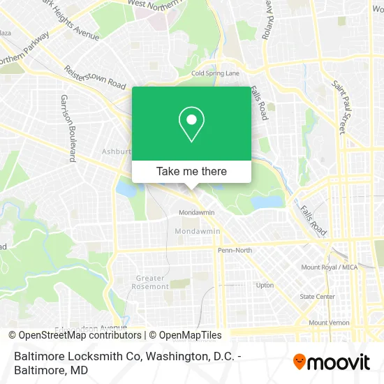 Baltimore Locksmith Co map