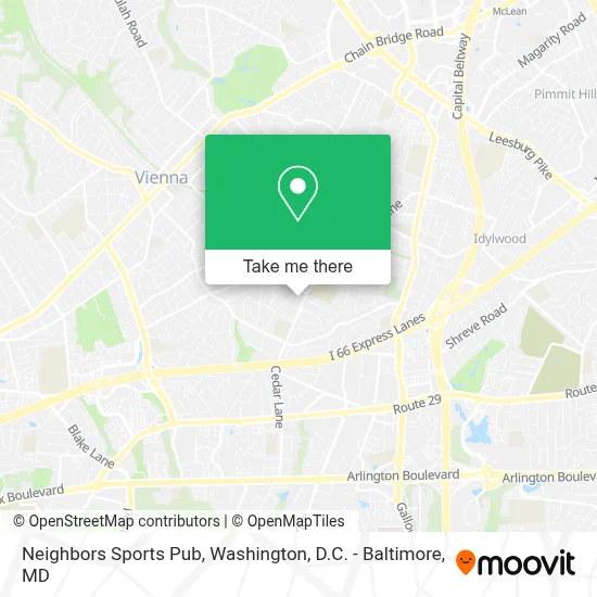 Neighbors Sports Pub map