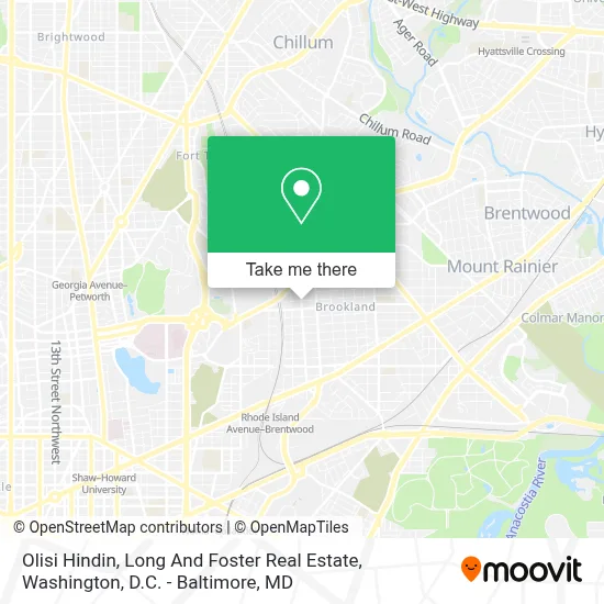 Olisi Hindin, Long And Foster Real Estate map