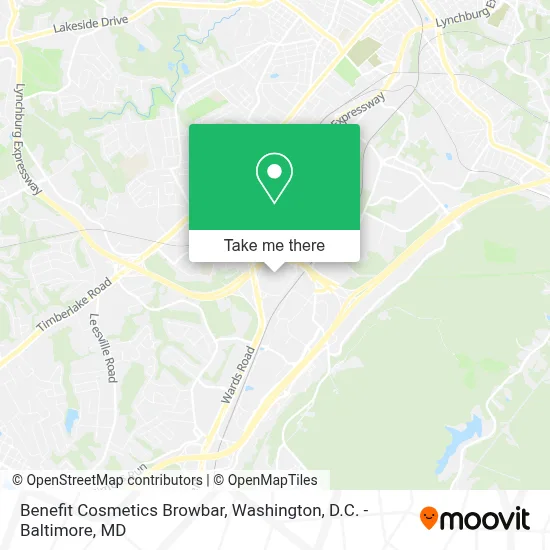 Benefit Cosmetics Browbar map