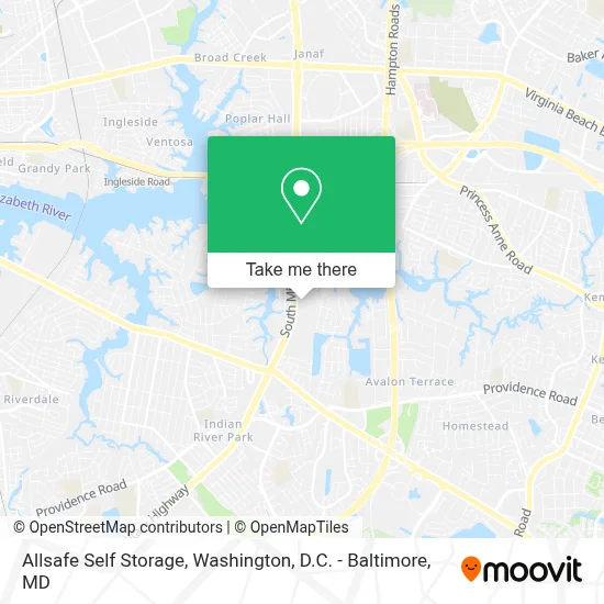 Allsafe Self Storage map