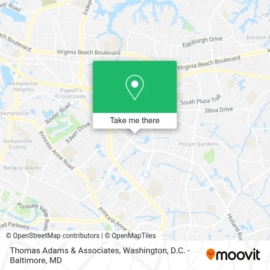 Thomas Adams & Associates map