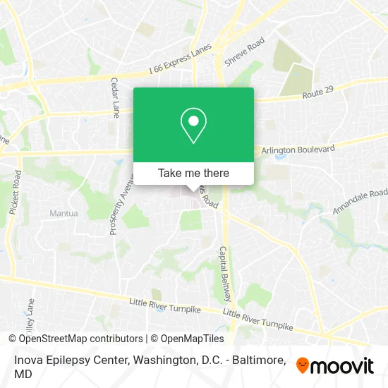 Inova Epilepsy Center map