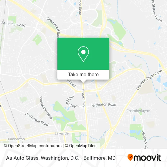 Aa Auto Glass map