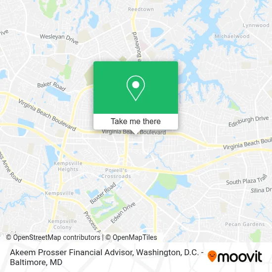 Akeem Prosser Financial Advisor map