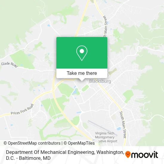 Department Of Mechanical Engineering map