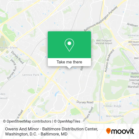 Owens And Minor - Baltimore Distribution Center map