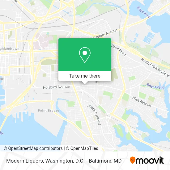Modern Liquors map