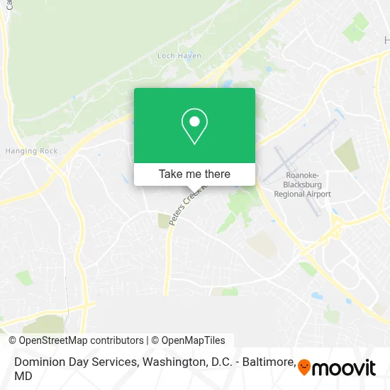 Dominion Day Services map