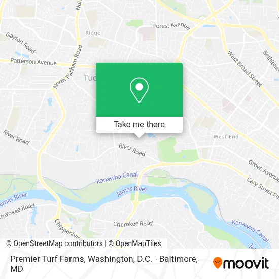 Premier Turf Farms map
