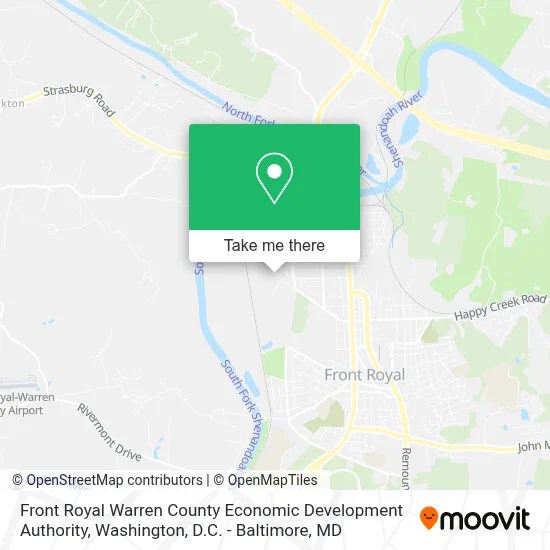 Front Royal Warren County Economic Development Authority map