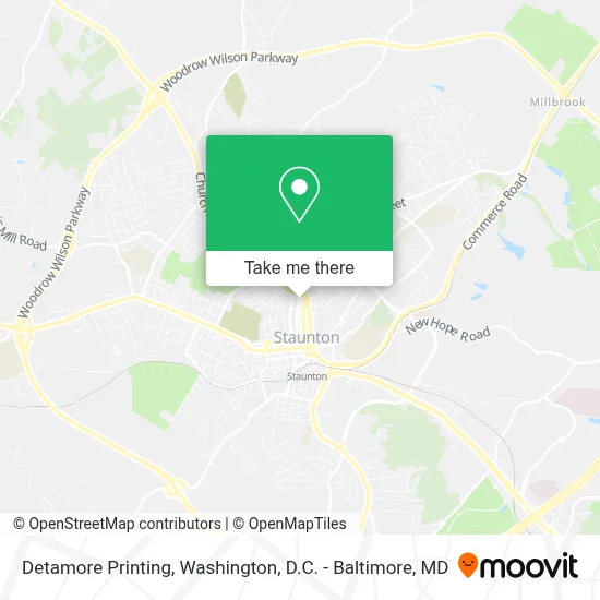 Detamore Printing map