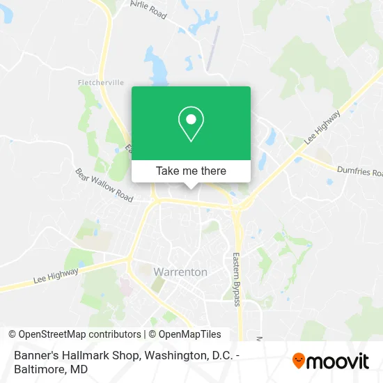 Banner's Hallmark Shop map