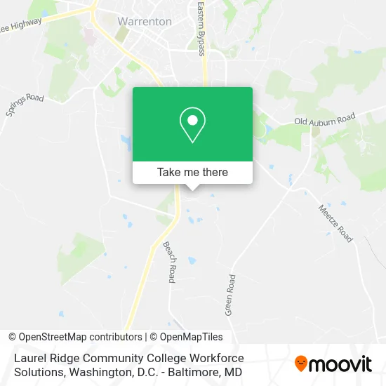 Laurel Ridge Community College Workforce Solutions map