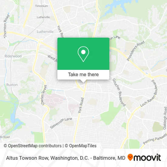 Altus Towson Row map