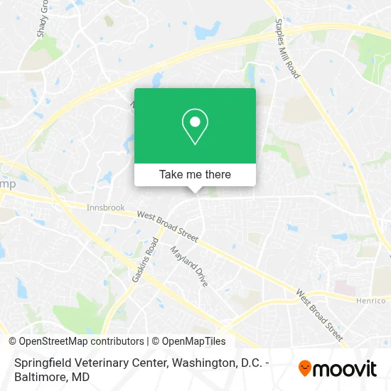 Springfield Veterinary Center map