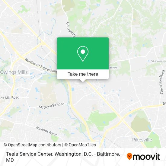 Tesla Service Center map