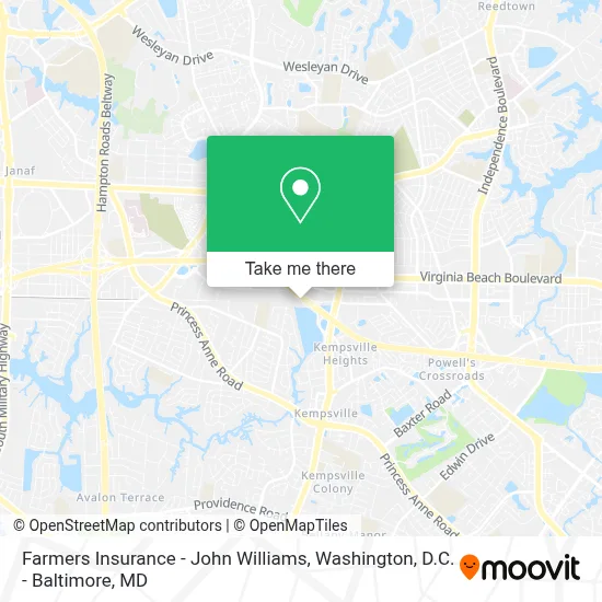 Farmers Insurance - John Williams map