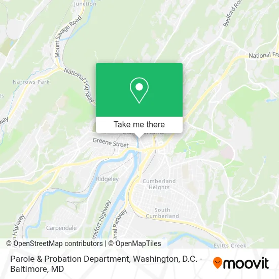 Parole & Probation Department map