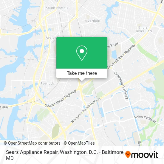Sears Appliance Repair map