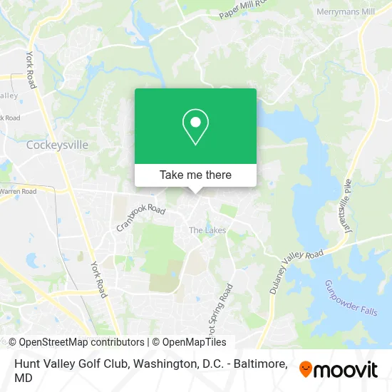 Hunt Valley Golf Club map