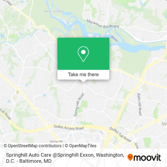 Springhill Auto Care @Springhill Exxon map