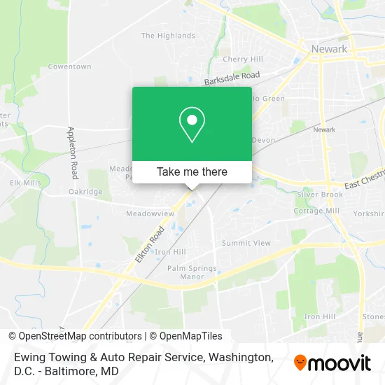 Ewing Towing & Auto Repair Service map