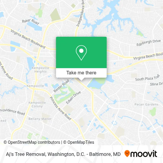 Aj's Tree Removal map