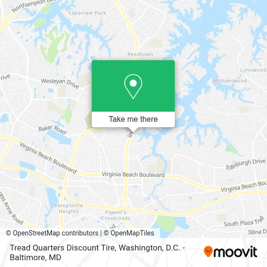 Tread Quarters Discount Tire map