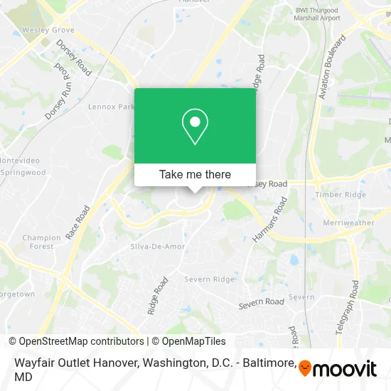 Wayfair Outlet Hanover map