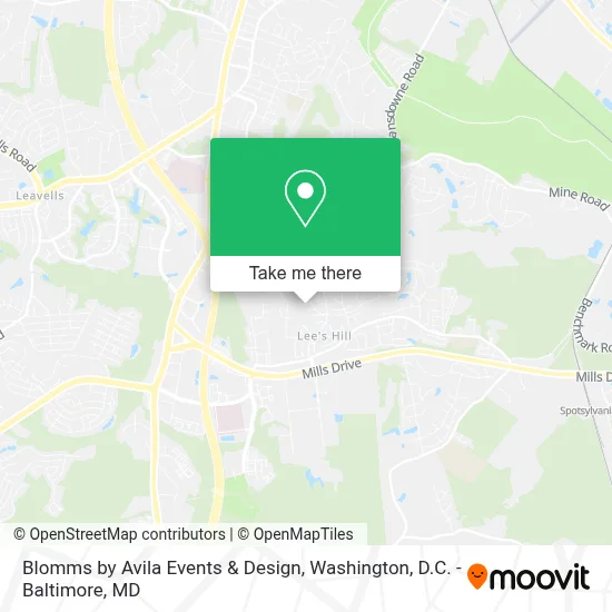 Blomms by Avila Events & Design map
