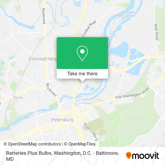 Batteries Plus Bulbs map