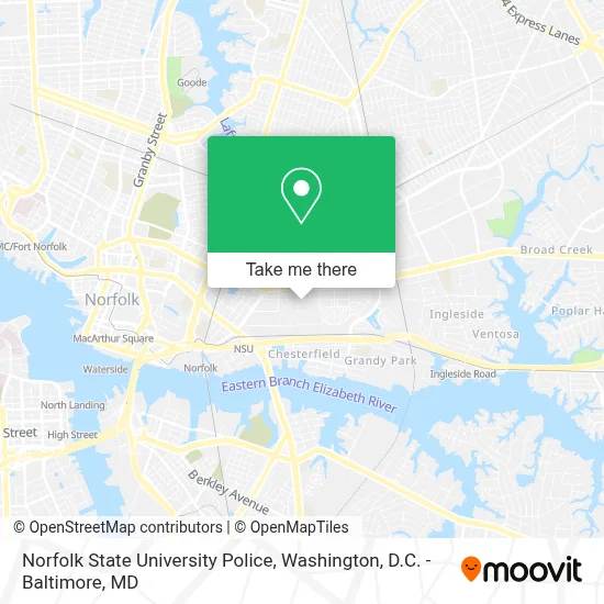 Norfolk State University Police map