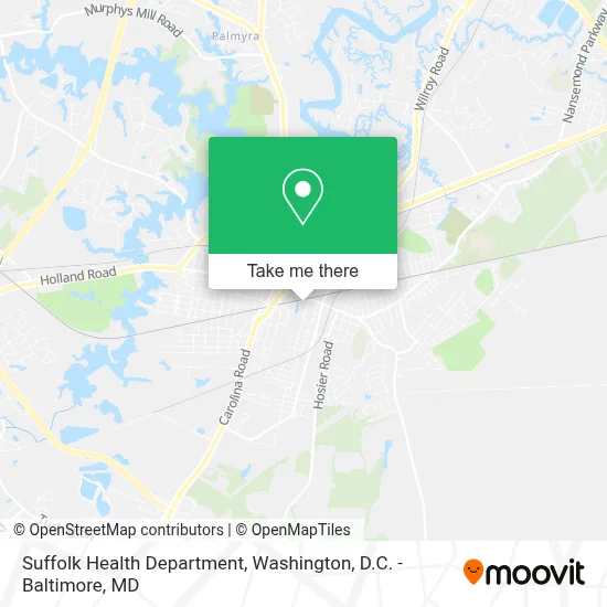 Suffolk Health Department map