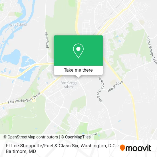 Ft Lee Shoppette / Fuel & Class Six map